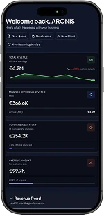 Finovia Mobile Dashboard