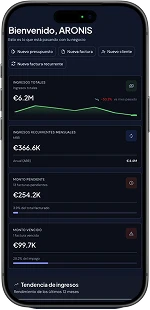Finovia Mobile Dashboard